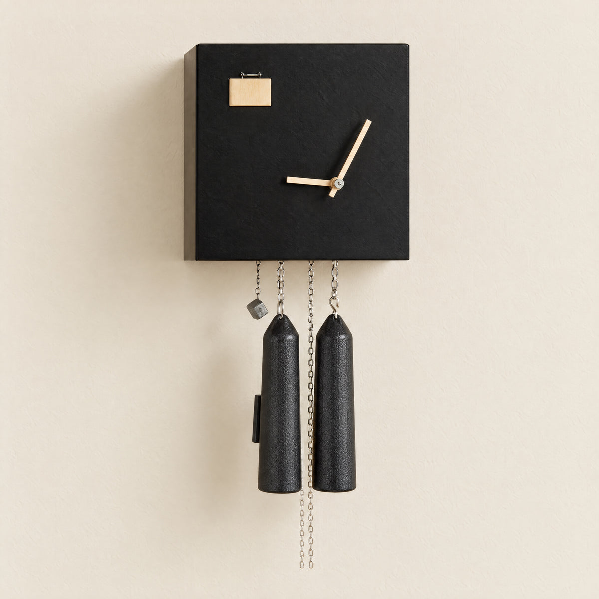 Romba Cubus 8-Day Modern Cuckoo Clock, front view