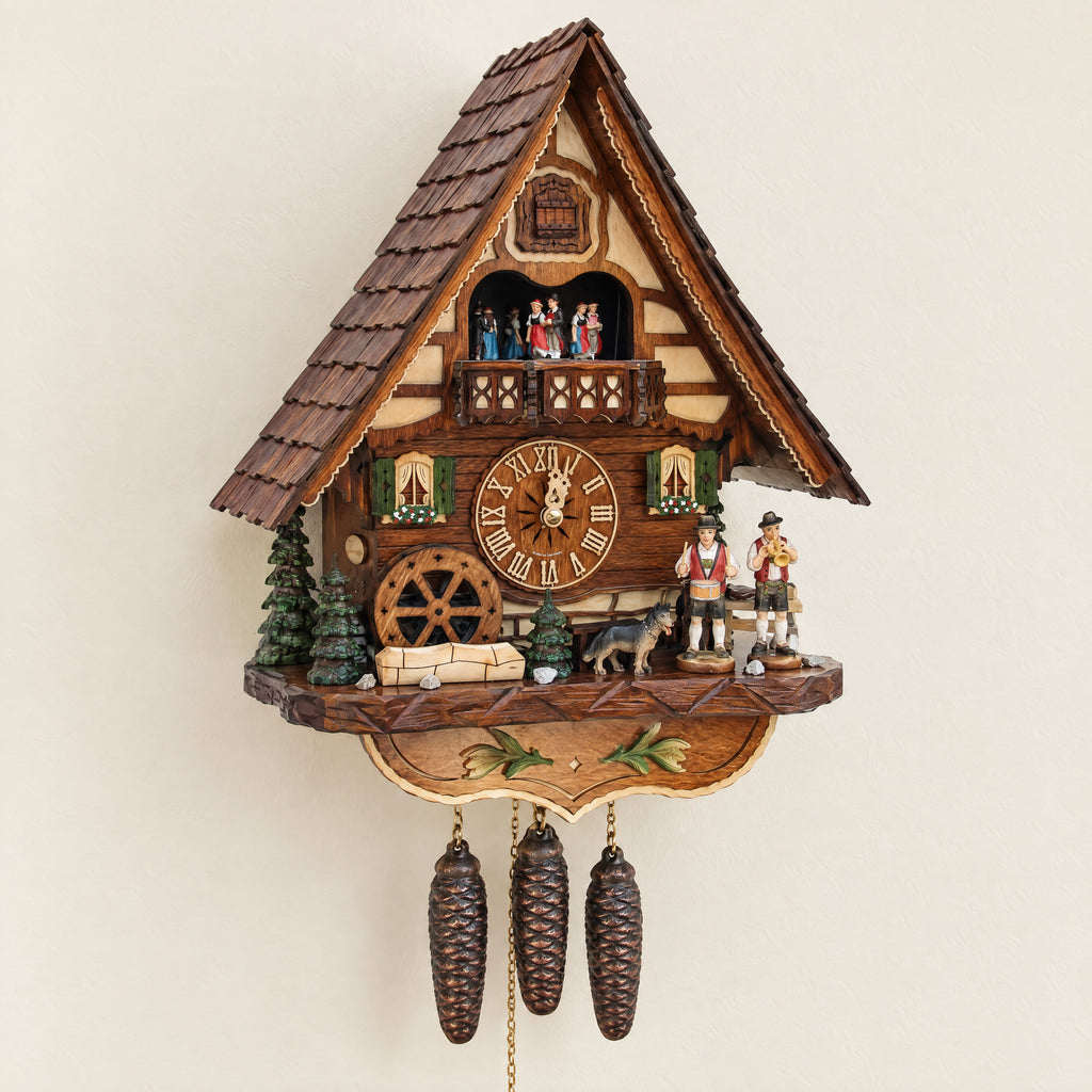 Sternreiter Musicians Chalet 8-Day Musical Cuckoo Clock, front view